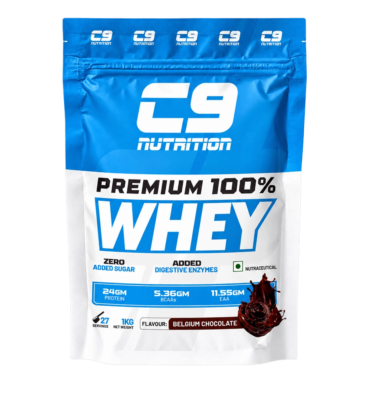 C9 Nutrition 100% Whey Belgium Chocolate 1 kg pouch
