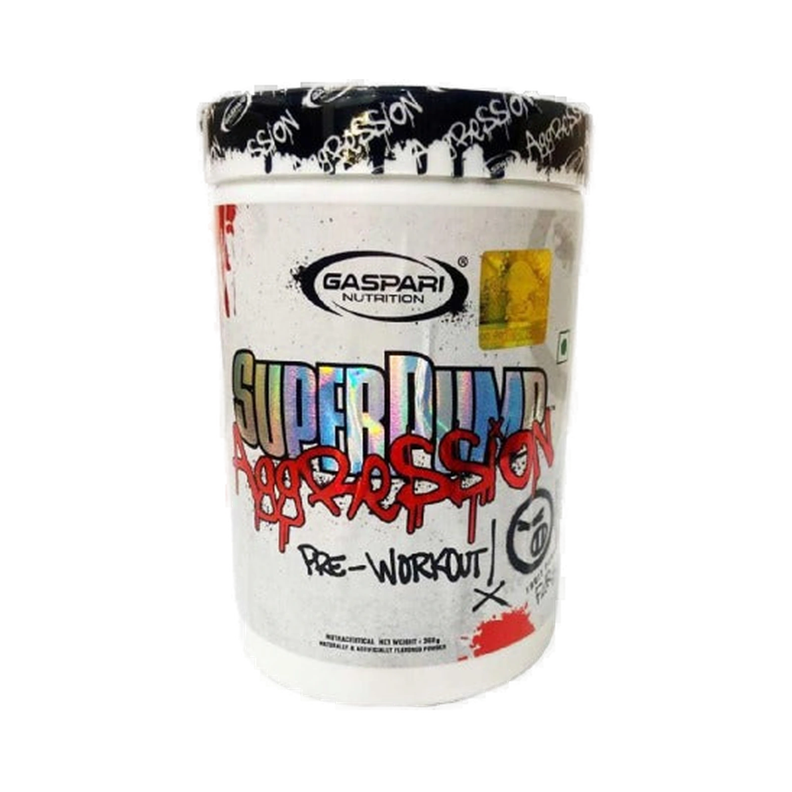 Gaspari SuperPump Aggression Pre-Workout — transparent front product packshot