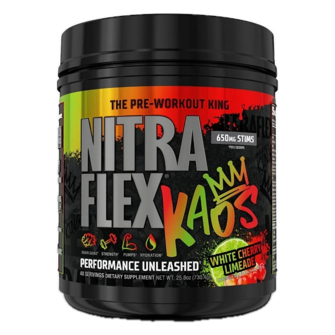 GAT Sport Nitraflex KAOS Pre-Workout – white cherry limeade