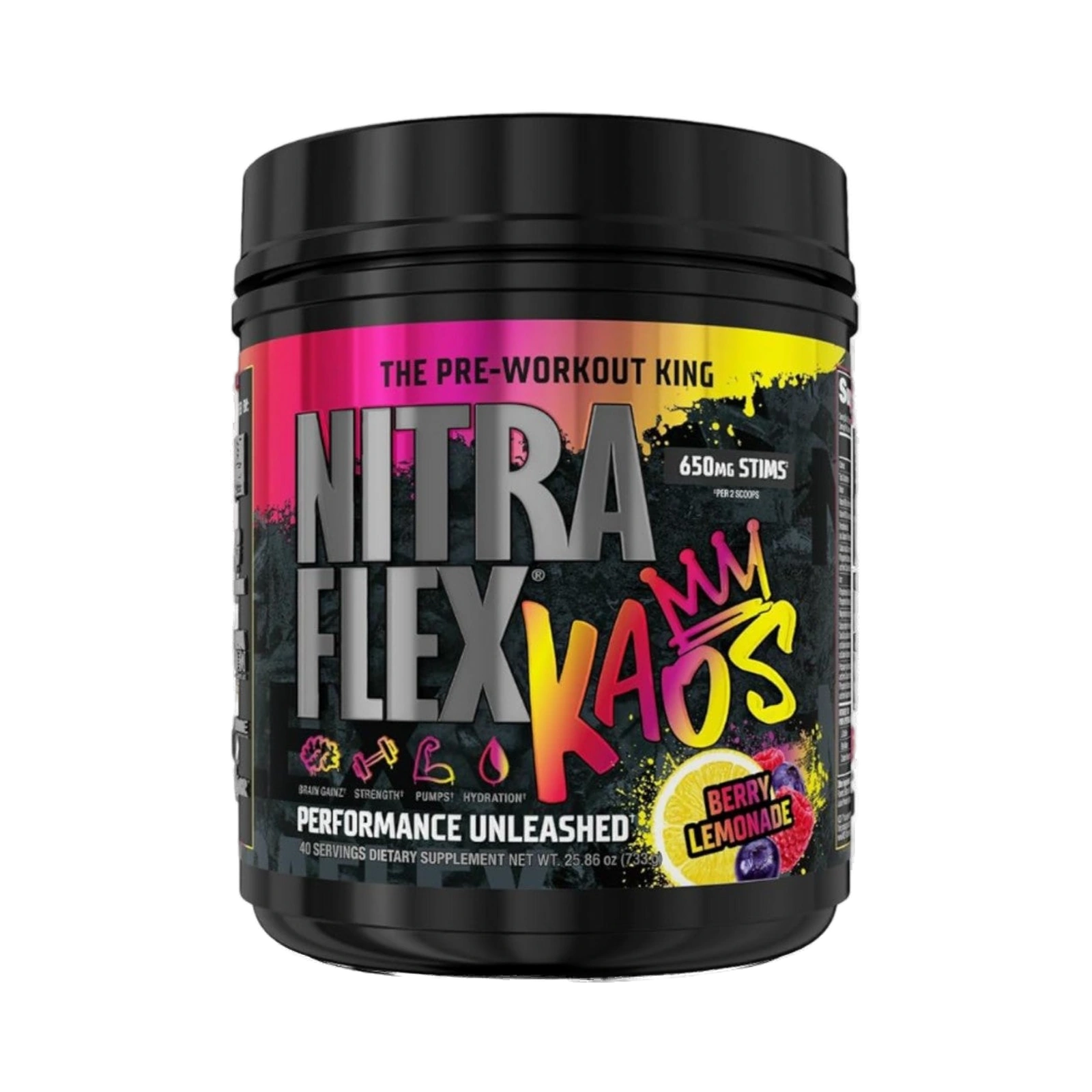 GAT Nitraflex KAOS Stim-Free — transparent front product packshot