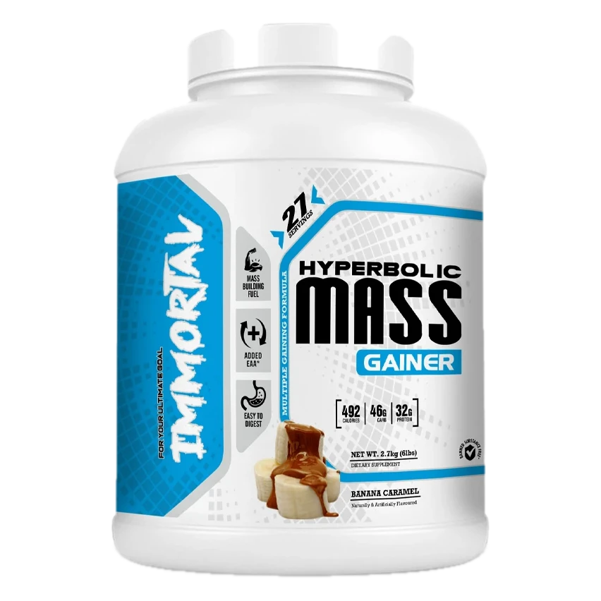 Immortal Hyperbolic Mass Gainer – Banana Caramel 2.7Kg