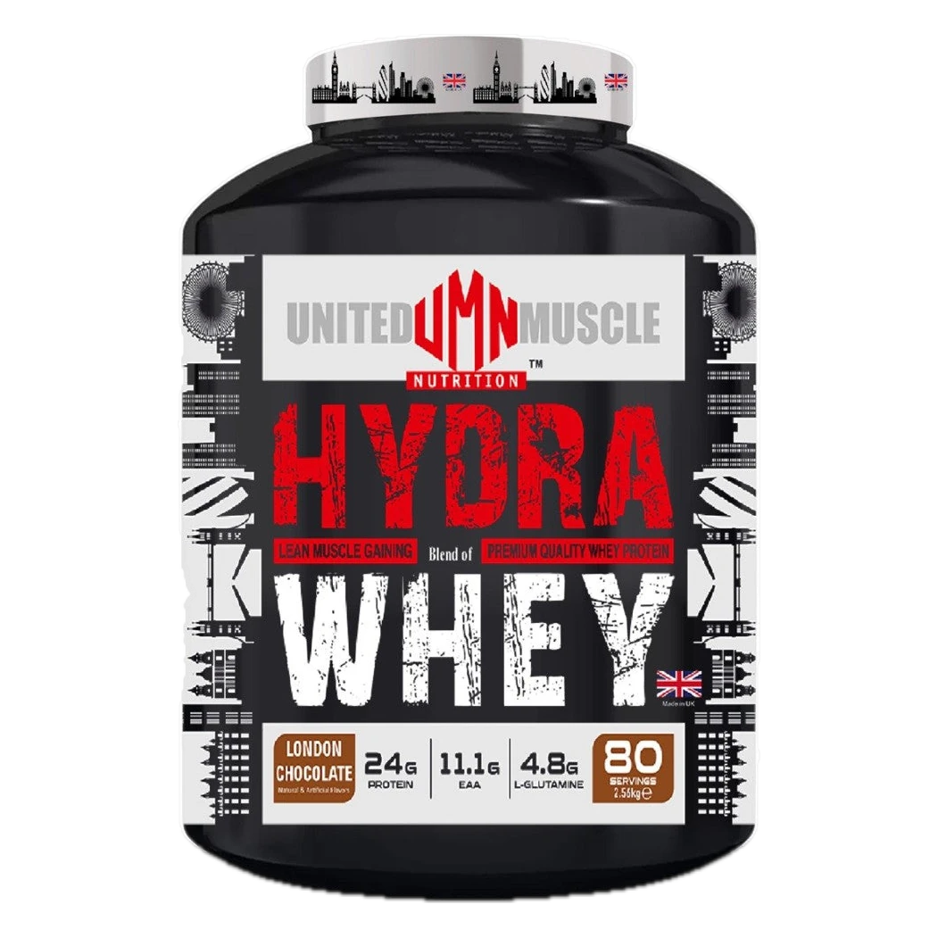United Muscle Hydra Whey London Chocolate flavour pack